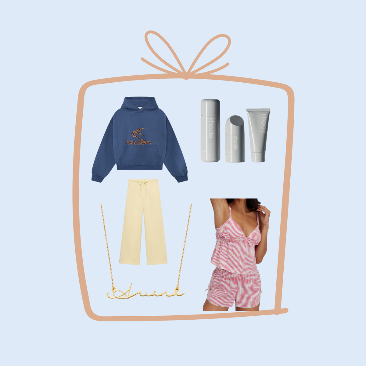 5 Christmas gift ideas for teen girls on a blue background
