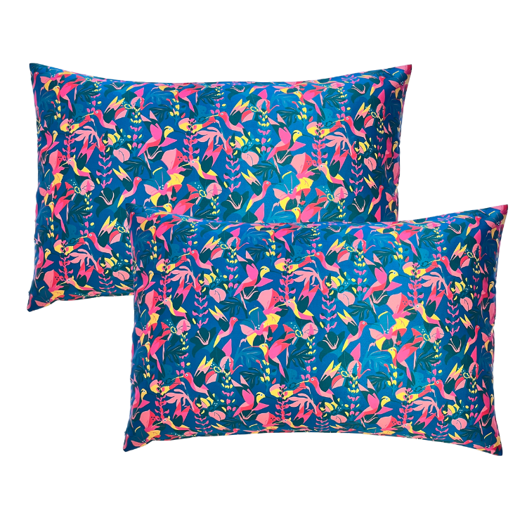 Hummingbird Pure Mulberry Silk Pillowcase Pair